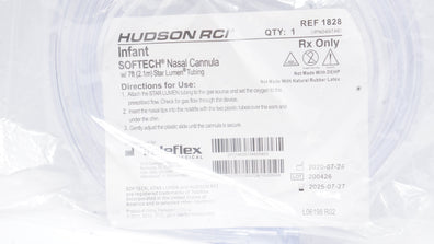 Teleflex 1828 Hudson RCI Infant Softech Nasal Cannula w/7ft. Star Lumen Tubing